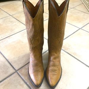 Tan Dan Post Cowboy Boots